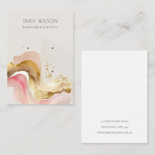 Carte De Visite Écran de Parties scintillant brillant rose pâle 2 (Devant / Derrière)