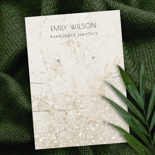 Carte De Visite Ecran de Parties scintillant en marbre beige or