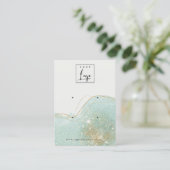 Carte De Visite Écran de Parties scintillant gris Abstrait Logo 2 (Debout devant)