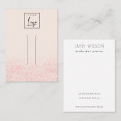 Carte De Visite Écran de Parties scintillant rose brillant et bril (Devant / Derrière)