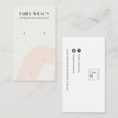 CARTE DE VISITE ÉCRAN DE PÊCHE BLANC ABSTRAIT (Devant / Derrière)