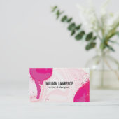 Carte De Visite Écran de peinture de pulvérisation | Marbre rose (Debout devant)