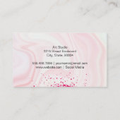 Carte De Visite Écran de peinture de pulvérisation | Marbre rose (Dos)