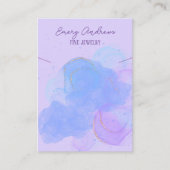 Carte De Visite Écran de porte-bijoux de créateur violet (Devant)