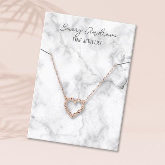 Carte De Visite Écran de porte-bijoux en marbre