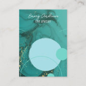Carte De Visite Écran de porte-bijoux turquoise Designer (Devant)