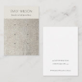 Carte De Visite Ecran de porte en cuir d'argent perle texture 3 (Devant / Derrière)