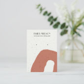 CARTE DE VISITE ÉCRAN DE RECHERCHE ABSTRAIT EN TERRACOTTE CÉRAMIQU (Debout devant)