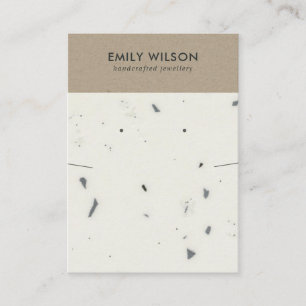 CARTE DE VISITE ÉCRAN DE RESTAURATION CHIC KRAFT TERRAZZO