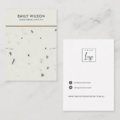 CARTE DE VISITE ÉCRAN DE RESTAURATION DE LA COULEUR DE TERRAZZO GR (Devant / Derrière)