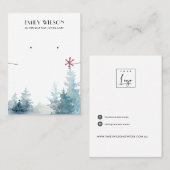 CARTE DE VISITE ÉCRAN DE RESTAURATION DE LA FORÊT D'ARBRE D'AQUA (Devant / Derrière)