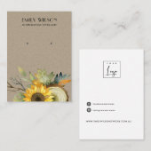 CARTE DE VISITE ÉCRAN DE RESTAURATION DE L'AUTOMNE DE L'AUTOMNE SU (Devant / Derrière)