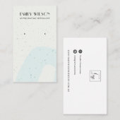 CARTE DE VISITE ÉCRAN DE RESTAURATION DE L'ÉTUDE BLEUE CÉRAMIQUE A (Devant / Derrière)