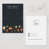 CARTE DE VISITE ÉCRAN DE RESTAURATION DE L'ORNAMENT NAVY CHRISTMAS (Devant / Derrière)