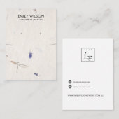 CARTE DE VISITE ÉCRAN DE RESTAURATION DE PAPIER FABRIQUÉ À LA MAIN (Devant / Derrière)