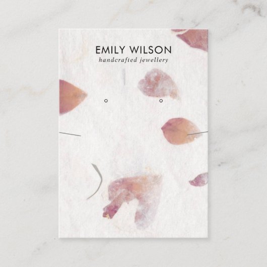 CARTE DE VISITE ÉCRAN DE RESTAURATION DE PAPIER FABRIQUÉ À LA MAIN (Devant)