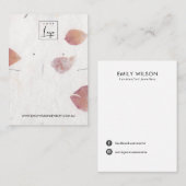 CARTE DE VISITE ÉCRAN DE RESTAURATION DE PAPIER FABRIQUÉ À LA MAIN (Devant / Derrière)