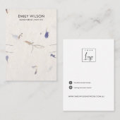 CARTE DE VISITE ÉCRAN DE RESTAURATION DE PAPIER FABRIQUÉ À LA MAIN (Devant / Derrière)