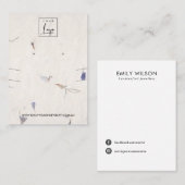 CARTE DE VISITE ÉCRAN DE RESTAURATION DE PAPIER FABRIQUÉ À LA MAIN (Devant / Derrière)