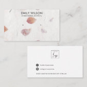 CARTE DE VISITE ÉCRAN DE RESTAURATION DE PAPIER PINK PETAL FABRIQU (Devant / Derrière)