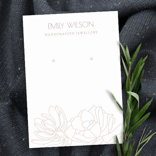 CARTE DE VISITE ÉCRAN DE RESTAURATION DE ROSE BLANC SUCCULENT DESE