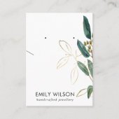 CARTE DE VISITE ÉCRAN DE RESTAURATION D'EUCALYPTUS VERT OR (Devant)