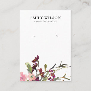 CARTE DE VISITE ÉCRAN DE RESTAURATION FLORALE ROSE DE BURGOUNDY G