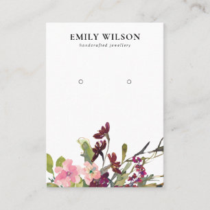 CARTE DE VISITE ÉCRAN DE RESTAURATION FLORALE ROSE DE BURGOUNDY G