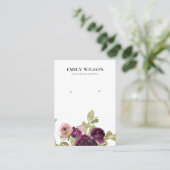 CARTE DE VISITE ÉCRAN DE RESTAURATION FLORALE ROSE DE BURGOUNDY GO (Debout devant)