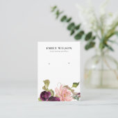 CARTE DE VISITE ÉCRAN DE RESTAURATION FLORALE ROSE DE BURGOUNDY GO (Debout devant)