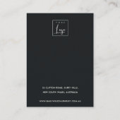 CARTE DE VISITE ÉCRAN DE RESTAURATION LUXE FOIL BRUSH STROKE EARRI (Dos)