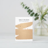 CARTE DE VISITE ÉCRAN DE RESTAURATION LUXE FOIL BRUSH STROKE EARRI (Debout devant)