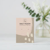 CARTE DE VISITE ÉCRAN DE RESTAURATION MODERNE ABSTRAIT BLUSH PEACH (Debout devant)