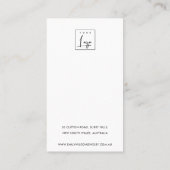 CARTE DE VISITE ÉCRAN DE RESTAURATION ROSE GOLD PINK BRUSH STROKE  (Dos)