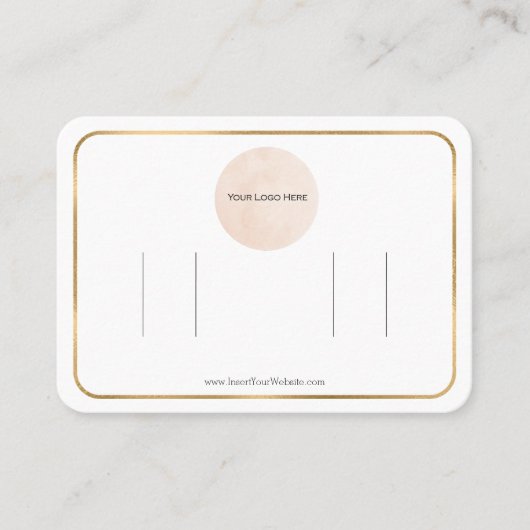 Carte De Visite Écran de votre logo Gold Foil Double Bow (Devant)