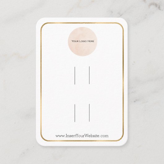 Carte De Visite Écran de votre logo mince or double mâchoire à che (Devant)