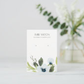 CARTE DE VISITE ÉCRAN D'EAU FLEURIE BLEU VERT PEONY (Debout devant)