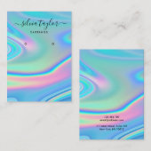 Carte De Visite Écran d'écoute de script holographique moderne (Devant / Derrière)