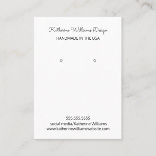 Carte De Visite Écran d'écoute   Fait à la main aux Etats-Unis