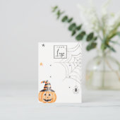 Carte De Visite Écran d'écoute Halloween Citrouille Spider Logo 3 (Debout devant)