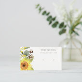 CARTE DE VISITE ÉCRAN D'ÉCRAN FLORALE EUCALYPTUS DE SUNFLOWER LOGO (Debout devant)