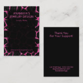 Carte De Visite Écran D'Écran Gras De Parties scintillant Rose Gla (Devant / Derrière)