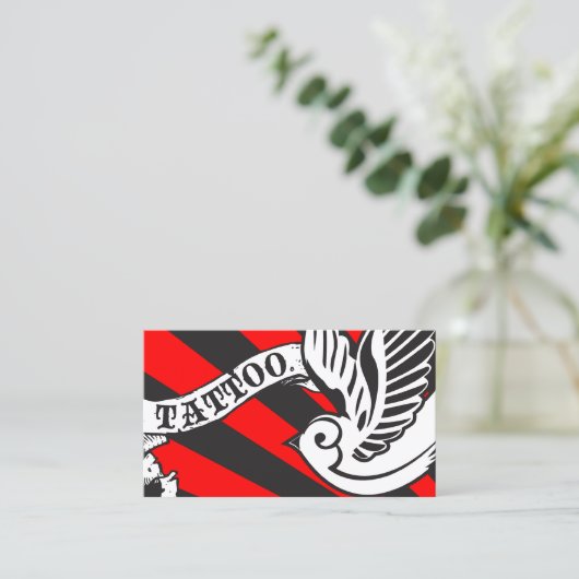 CARTE DE VISITE ÉCRAN DES INSTRUCTIONS APRÈS-SOINS TATOO (Debout devant)