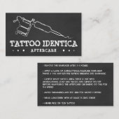 CARTE DE VISITE ÉCRAN DES INSTRUCTIONS APRÈS-SOINS TATOO (Devant / Derrière)