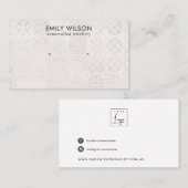 CARTE DE VISITE ÉCRAN D'ÉTUDE DE TEXTURE DU TILE MAROCAIN BLANC (Devant / Derrière)