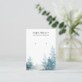 CARTE DE VISITE ÉCRAN D'OEIL DE LA FORÊT D'HIVER DE PINE D'AQUA (Debout devant)