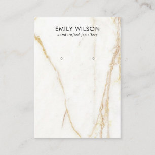 CARTE DE VISITE ÉCRAN D'OREILLANCE EN MARBRE DE TEXTURE CALACATTA