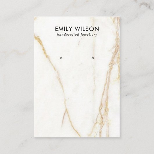 CARTE DE VISITE ÉCRAN D'OREILLANCE EN MARBRE DE TEXTURE CALACATTA (Devant)