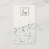 Carte De Visite Ecran d'oreille 3 étoffé gris noir Terrazzo Textur (Devant)