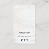 Carte De Visite Écran d'oreille 3 trous en bois blanc (Dos)